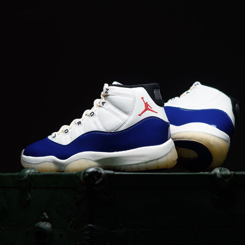 AIR JORDAN 11 RETRO 'RARE AIR' - DEEP ROYAL BLUE/FIRE RED