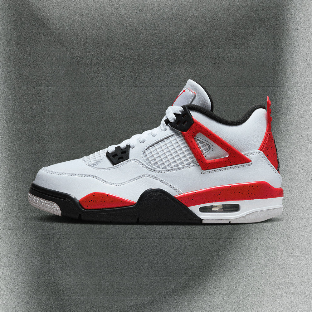red and white jordan fours