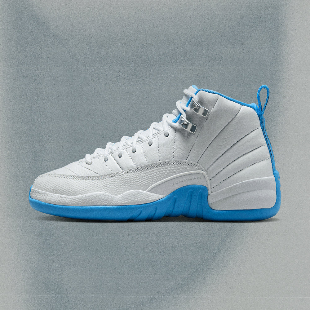 teal and white jordan 12s