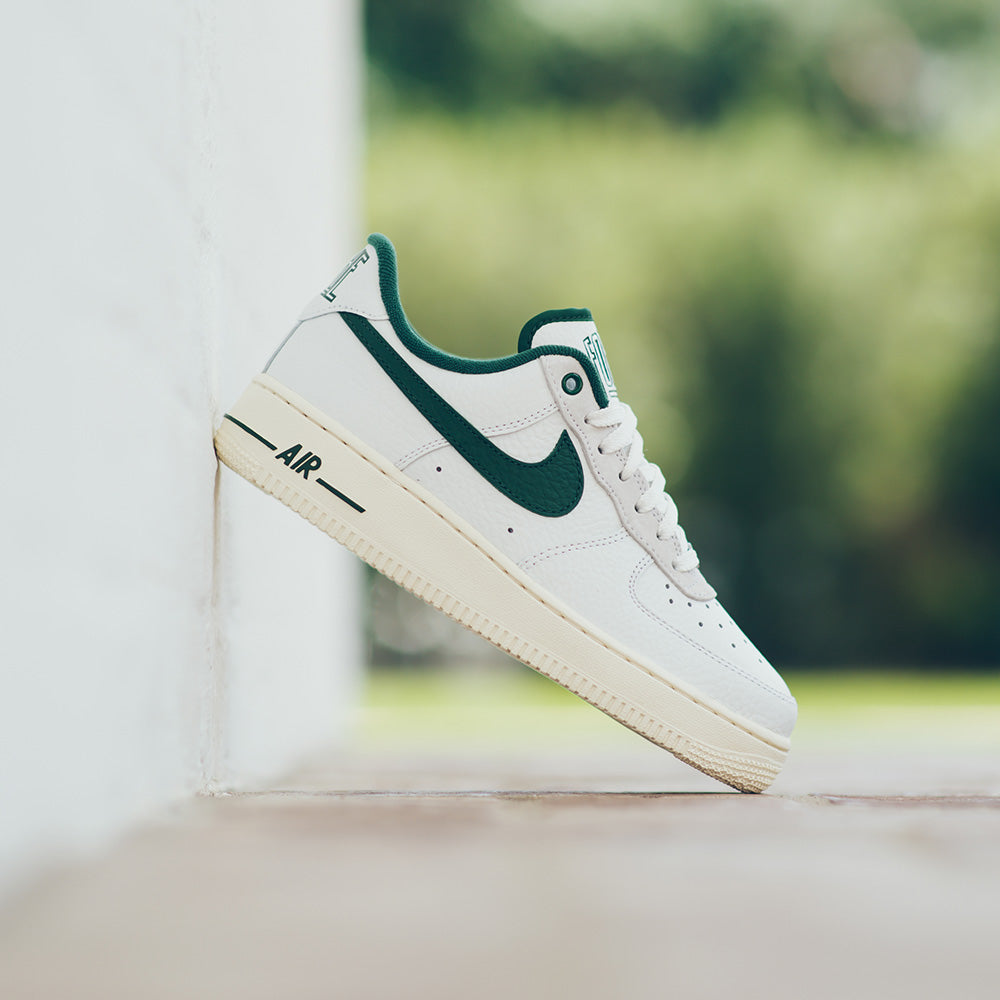 nike air force 1 green and white