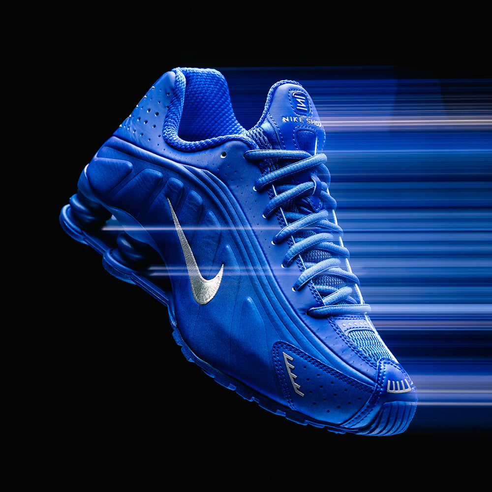 Nike shox azul best sale