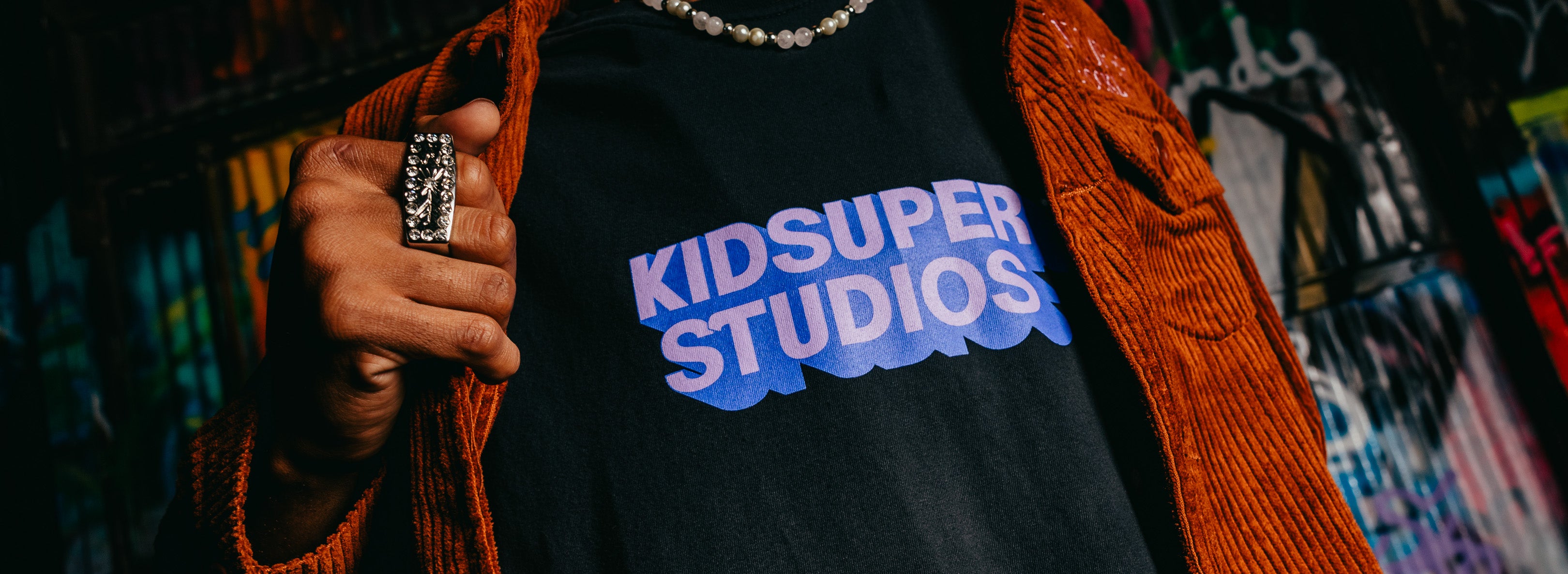KidSuper Low Top Boots with Swirls Shirt