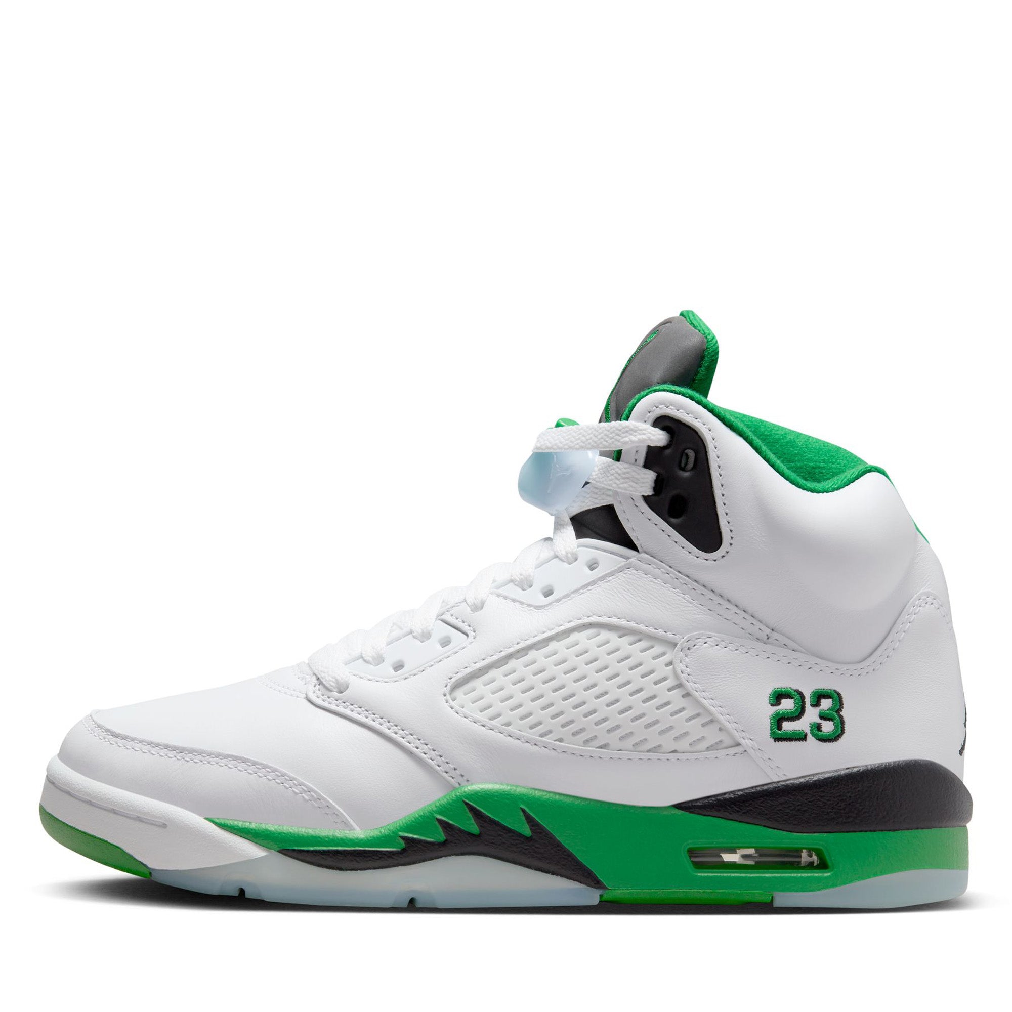 Women s Air Jordan 5 Retro White Lucky Green Black Ice Blue