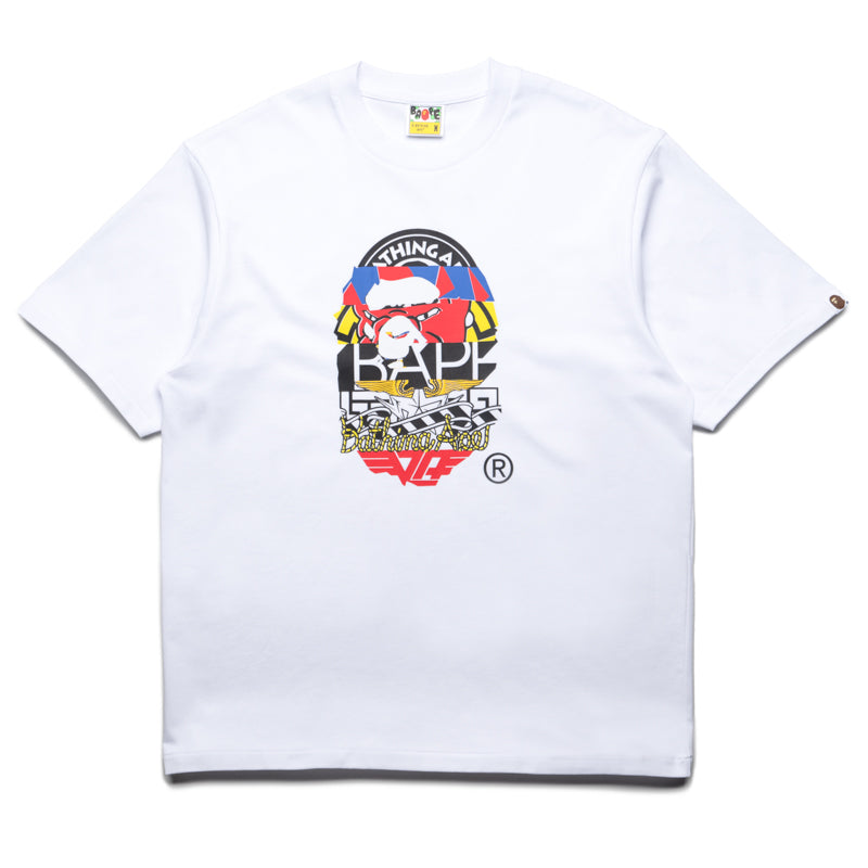 A BATHING APE Tシャツ Lサイズ マルチカラーロゴ A Bathing Ape Multi Logo Ape Head Tee - White – Sneaker Politics