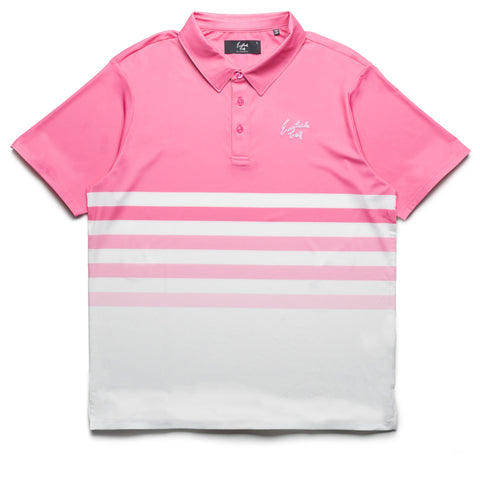 Eastside Golf Ombre Striped Signature Polo - Pink Cosmos