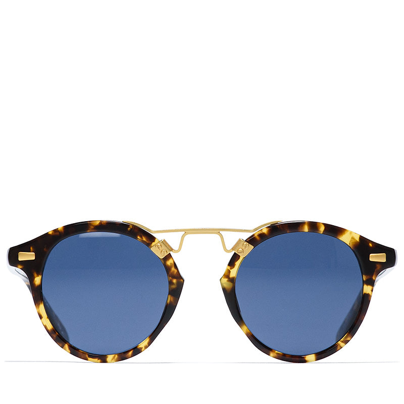 KREWE  luisa crystal 24k polarized round sunglasses NEW ST. LOUIS MIRRORED | Crystal 24K | KREWE main image 4