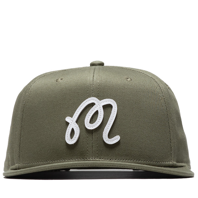 Malbon Golf M Script Snapback - Military Green – Sneaker Politics