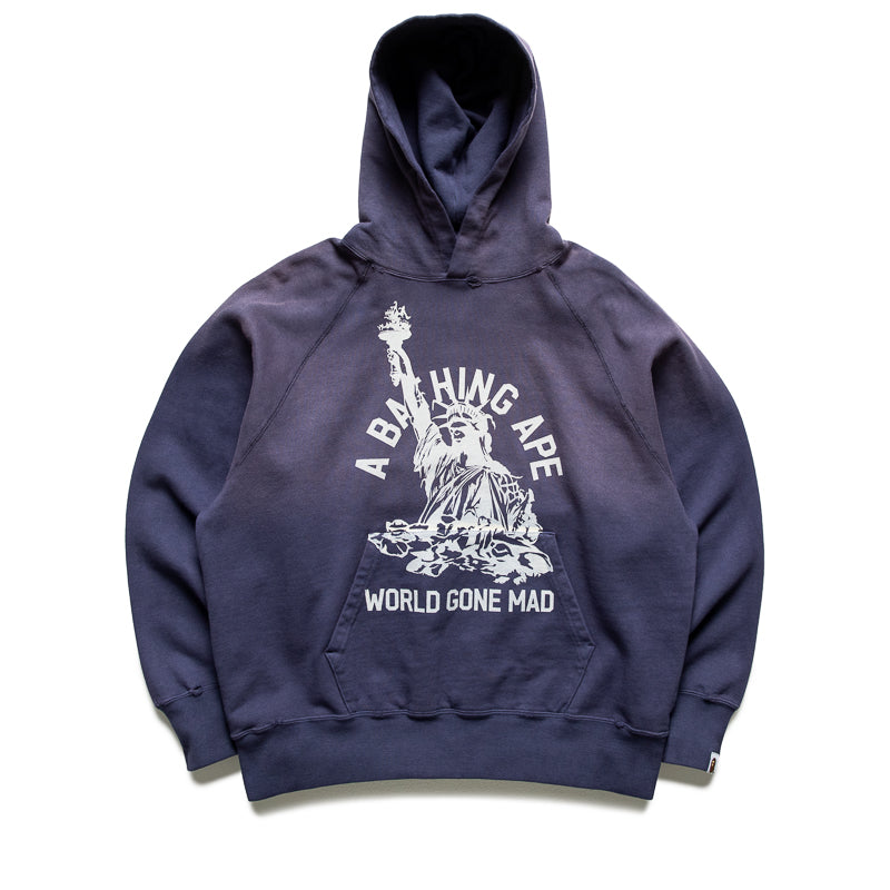 A Bathing Ape. パーカー　WORLD GONE MAD A Bathing Ape World Gone Mad Men's Blue Multicolor Full Zip Hooded