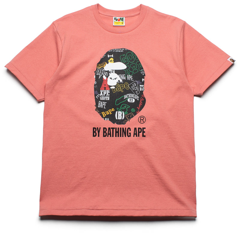 A Bathing Ape Hand Drawn Pattern by Bathing Ape Tee in Pink 2XL