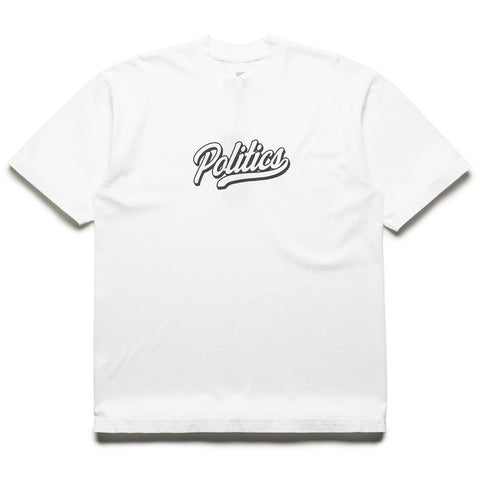 Politics Alt Script Tee - White