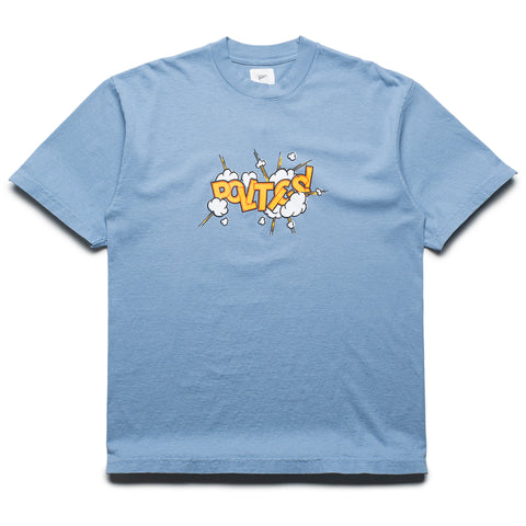 Politics Pow Tee - Clear Blue