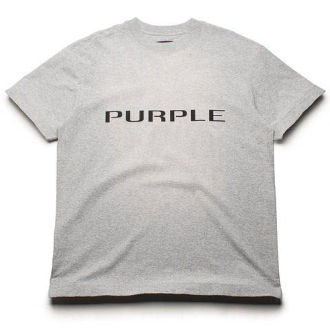 Purple Brand Wordmark Tee - Heather Grey