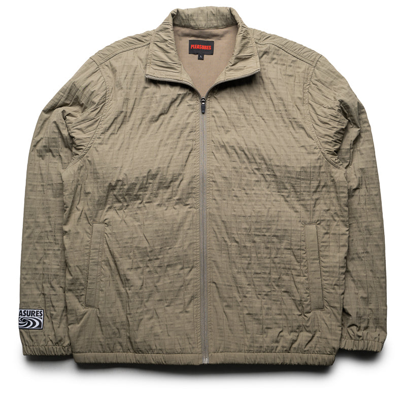 Pleasures Rescue Pleated Track Jacket - Olive – Sneaker Politics