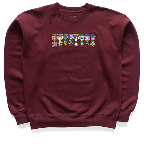 Sinclair Medals Crewneck Sweatshirt - Burgundy
