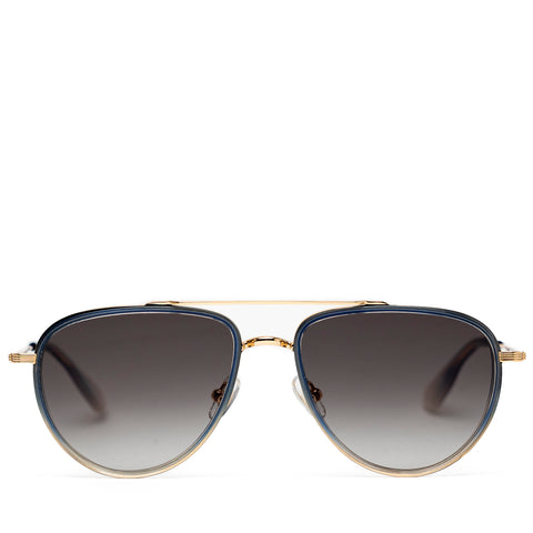Krewe Coleman Sunglasses - Matte Indigo Fade/Gravity 18K