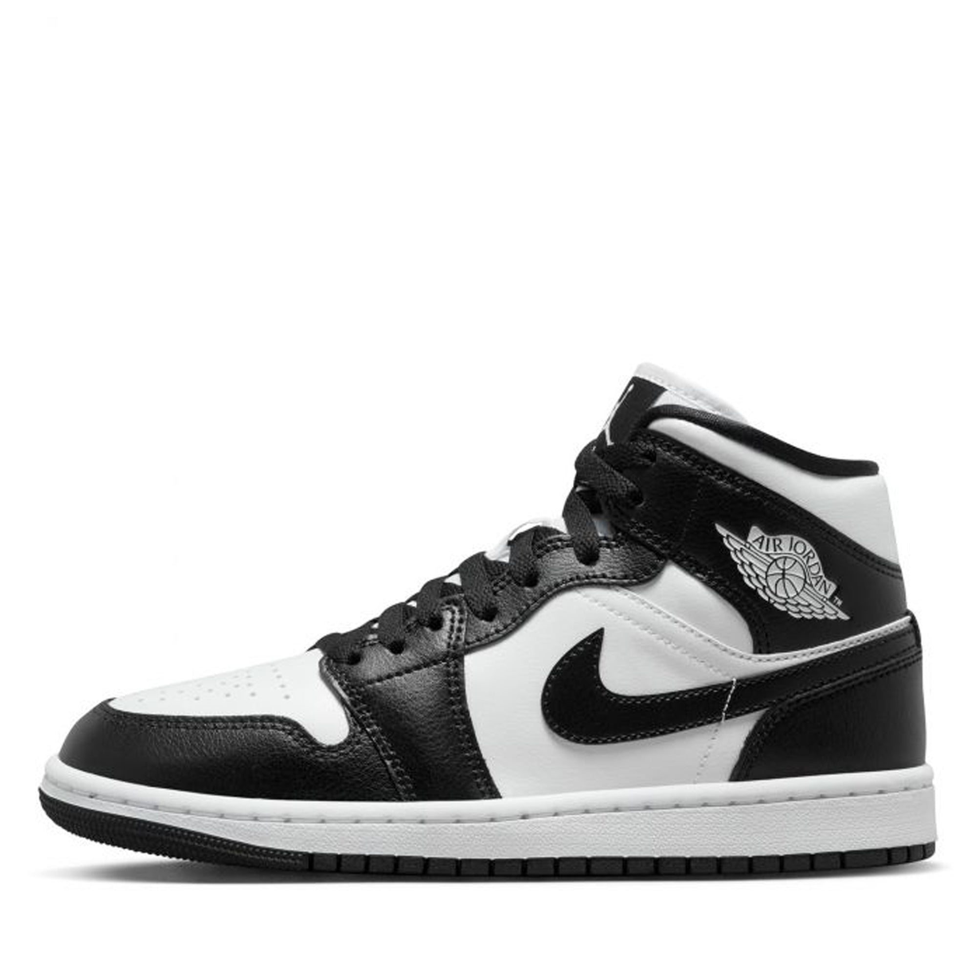 Air Jordan 1 Womens Mid Shoes White Black 11.5