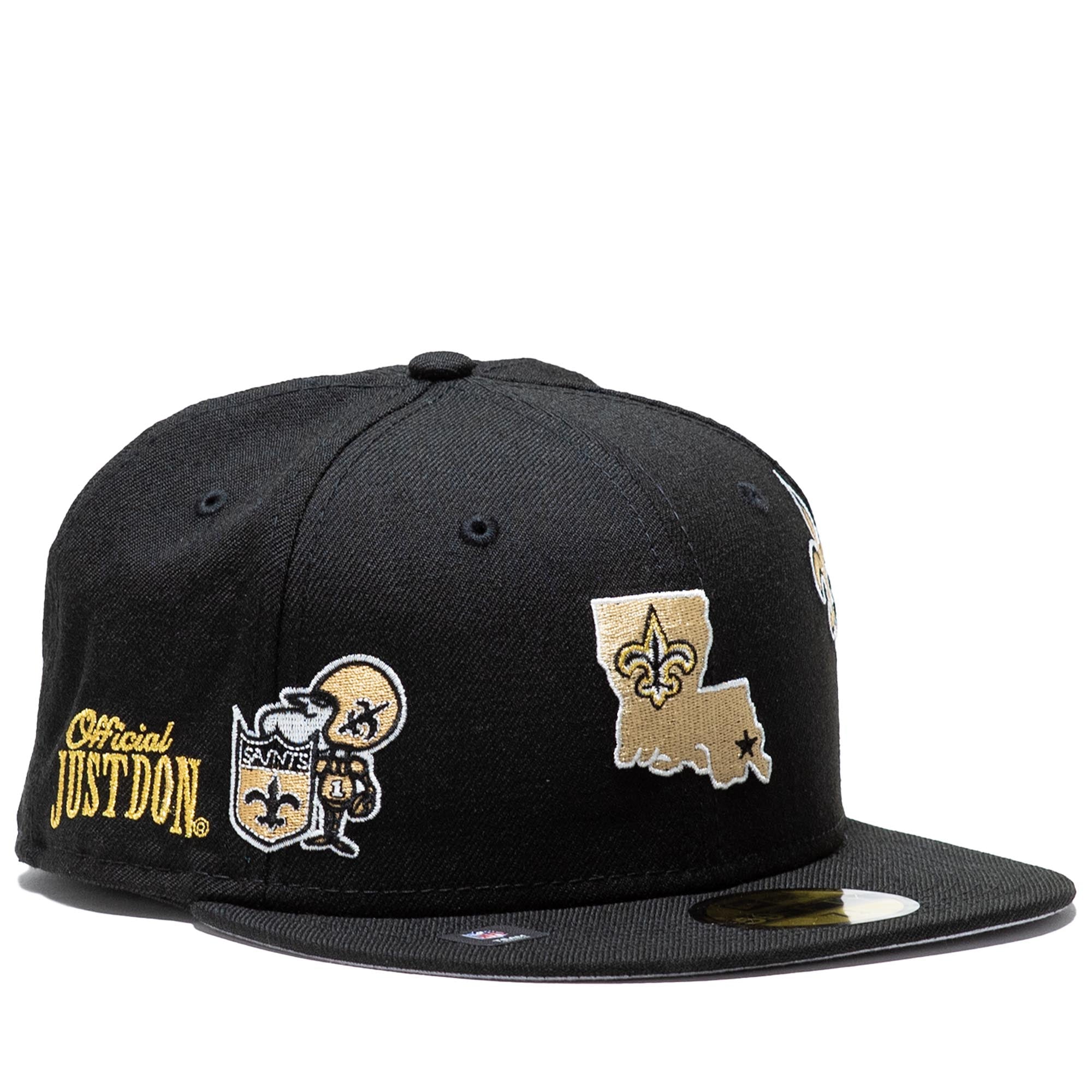 New Orleans Saints NFL TEAM-BASIC Black-White Fitted Hat