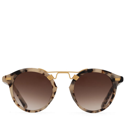 Krewe St. Louis Classics Sunglasses - Matte Oyster/Gold/Amber Gradient