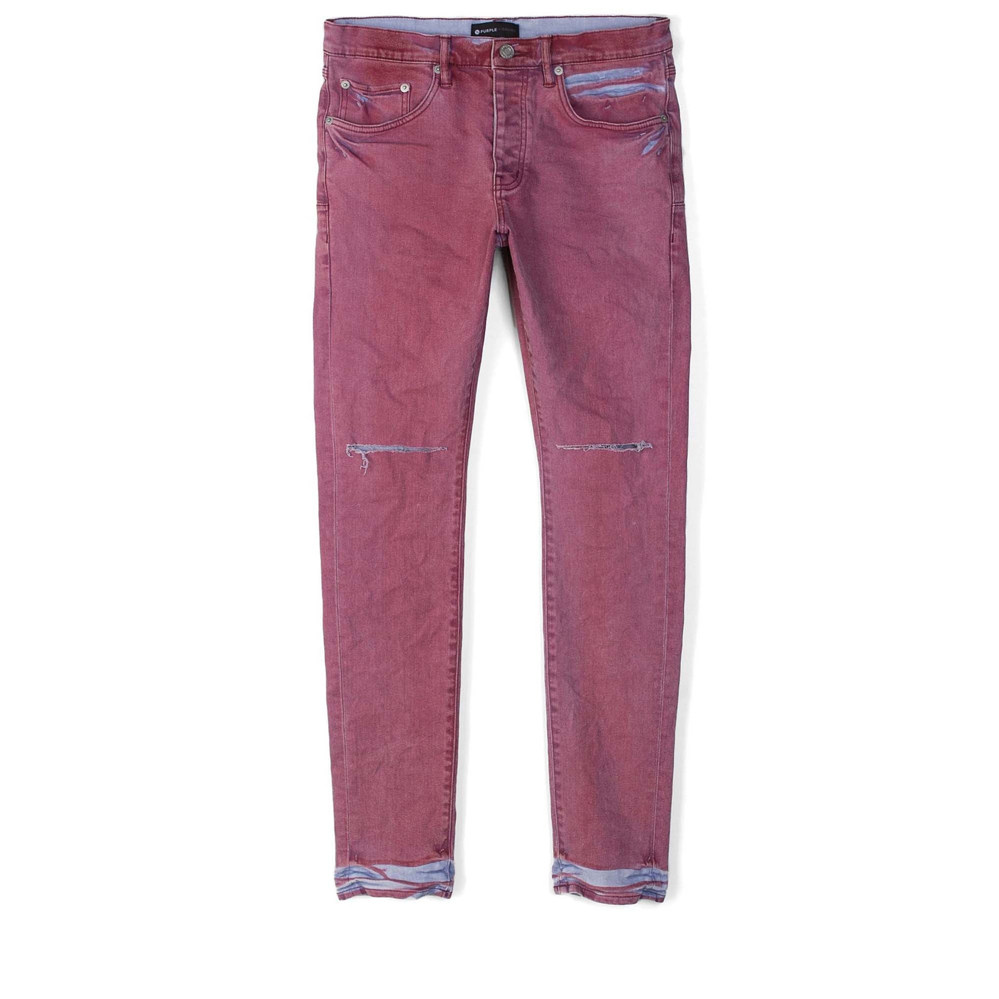 Purple Brand Jeans P001 Low Rise Skinny Dirty Mid-dark Indigo Printed – BLVD