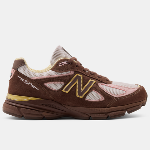 NEW BALANCE MADE IN USA 990V4 'PUMPERNICKEL' - PUMPERNICKEL/PINK CHALK