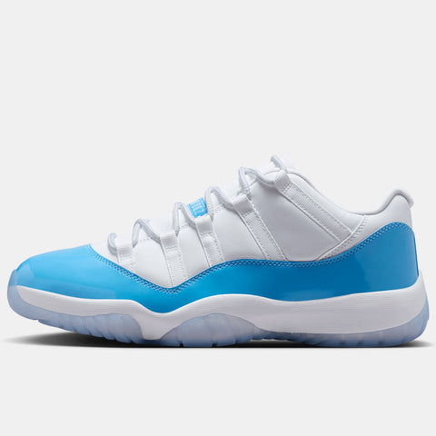 AIR JORDAN 11 RETRO LOW 'UNC' - WHITE/UNIVERSITY BLUE