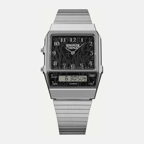 STRANGER THINGS X CASIO VINTAGE AQ800 - SILVER