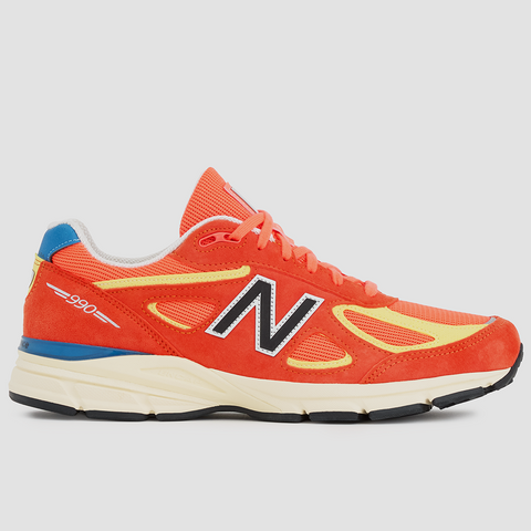 NEW BALANCE MADE IN USA 990V4 'URGENT RED' - URGENT RED/MAIZE
