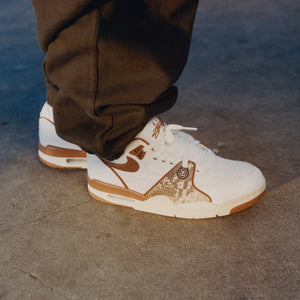 STUSSY X NIKE AIR FLIGHT '89 - WHITE/PECAN