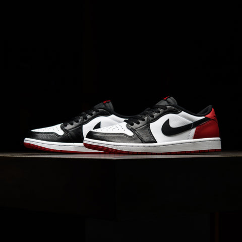 AIR JORDAN 1 RETRO LOW OG 'BLACK TOE' - WHITE/VARSITY RED