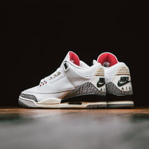 AIR JORDAN 3 RETRO 'WHITE CEMENT' - SUMMIT WHITE/FIRE RED