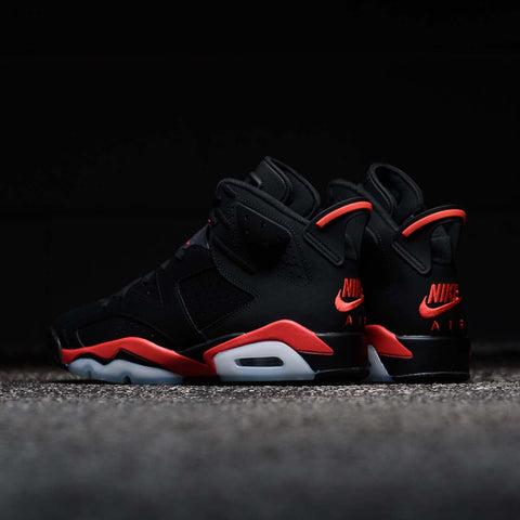 AIR JORDAN 6 RETRO 'REVERSE INFRARED' - BLACK/LIGHT CRIMSON