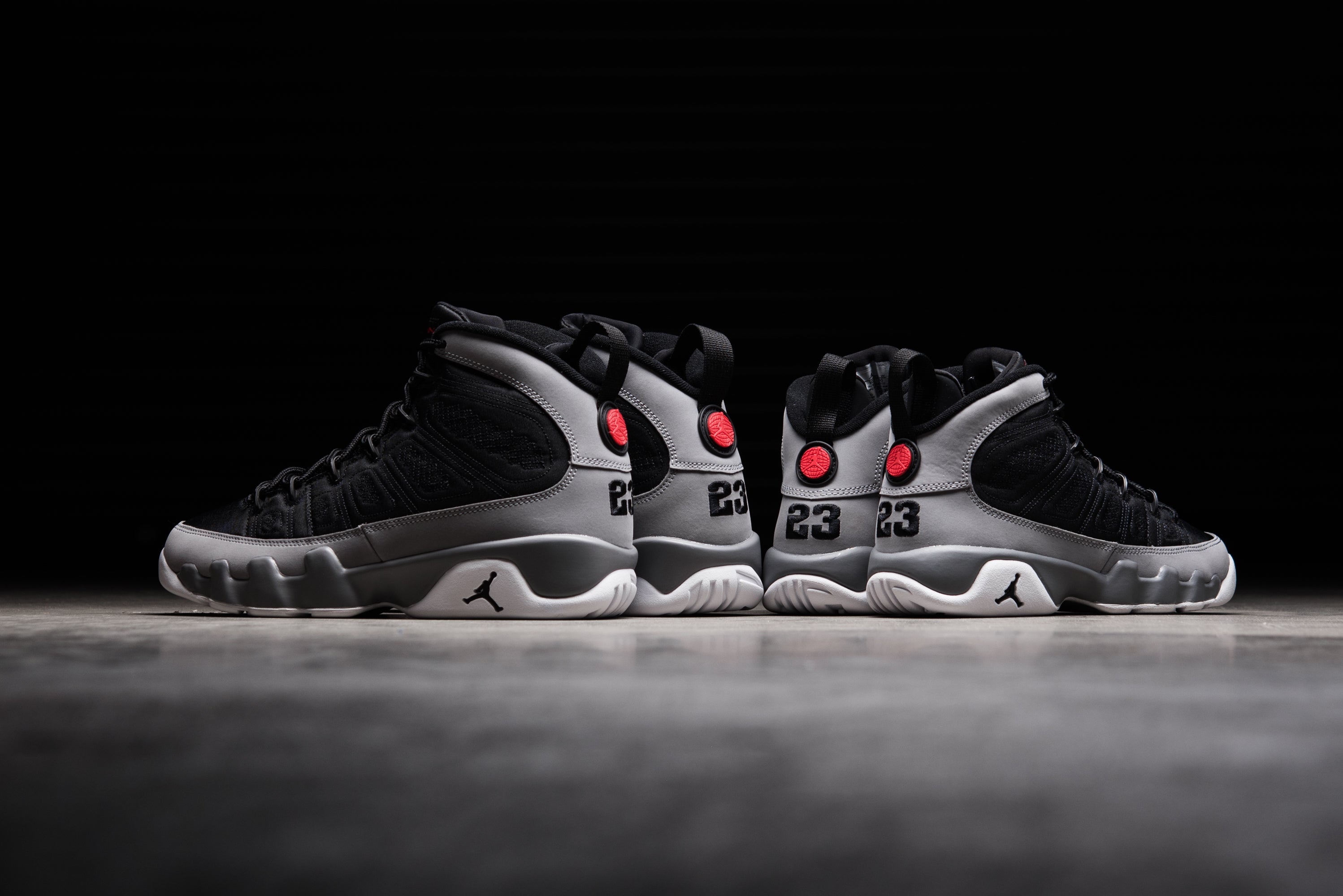 Jordan 9 black and grey hot sale