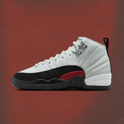 AIR JORDAN 12 RETRO 'TAXI FLIP' (GS) - WHITE/GYM RED