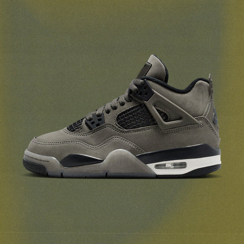 AIR JORDAN 4 RETRO (GS) - CAVE STONE/BLACK