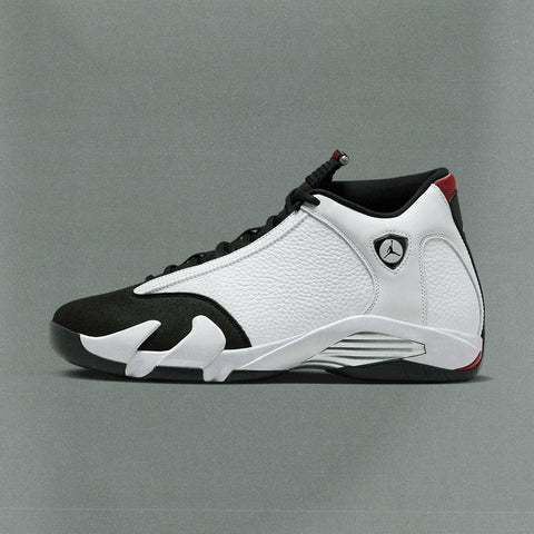 AIR JORDAN 14 RETRO 'BLACK TOE' - WHITE/VARSITY RED