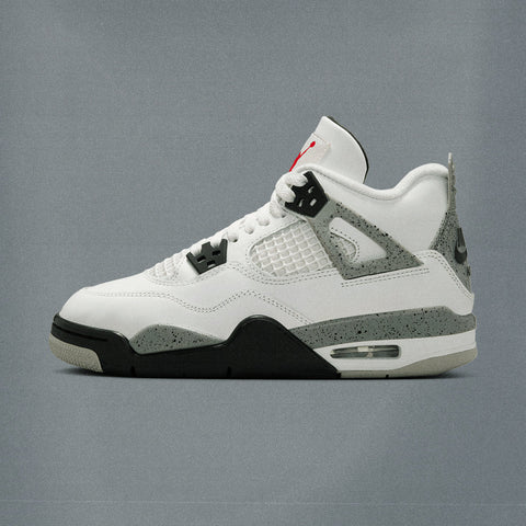 AIR JORDAN 4 RETRO 'WHITE CEMENT' (GS) - SUMMIT WHITE/FIRE RED