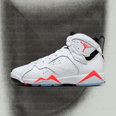 AIR JORDAN RETRO 7 'WHITE INFRARED' (GS) - WHITE/CRIMSON