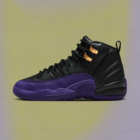 AIR JORDAN 12 RETRO 'FIELD PURPLE' (GS) - BLACK/FIELD PURPLE