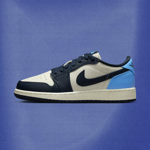 AIR JORDAN 1 RETRO LOW OG (GS) - OBSIDIAN/UNIVERSITY BLUE