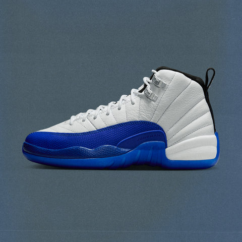 AIR JORDAN 12 RETRO 'BLUEBERRY' (GS) - WHITE/GAME ROYAL