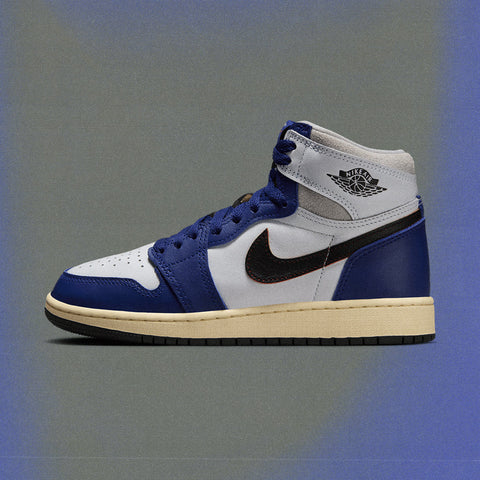 AIR JORDAN 1 RETRO HIGH OG (GS) - WHITE/DEEP ROYAL BLUE