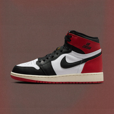 AIR JORDAN 1 RETRO HIGH OG 'BLACK TOE REIMAGINED' (GS) - WHITE/VARSITY RED