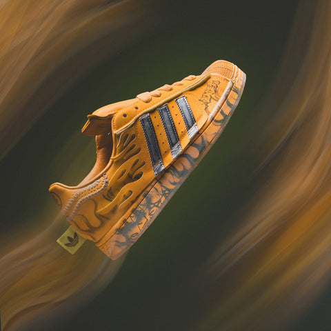 HELLSTAR X ADIDAS SUPERSTAR 'HAZY ORANGE' - HAZY ORANGE/SILVER METALLIC