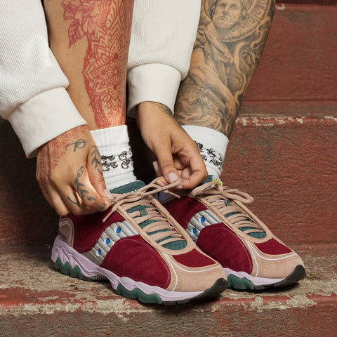 JAE TIPS X SAUCONY MATRIX 'NO SHOES IN THE HOUSE' - CRANBERRY