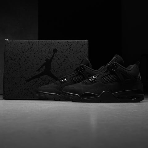 AIR JORDAN 4 RETRO 'BLACK CAT' - BLACK/LIGHT GRAPHITE