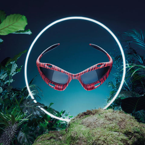 OAKLEY MUZM RACING JACKET SUNGLASSES - RED TIGER/PRIZM BLACK