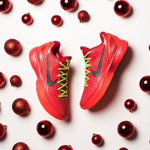 NIKE KOBE VI PROTRO 'REVERSE GRINCH' - BRIGHT CRIMSON/BLACK