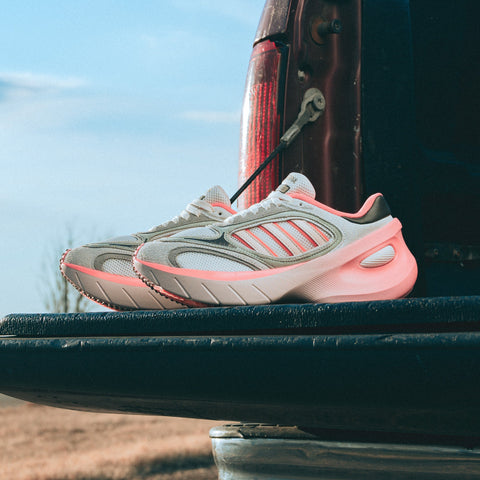 POLITICS X ADIDAS ADIZERO GOUKANA 'ROADKILL' - ORBIT GREY/ACID RED