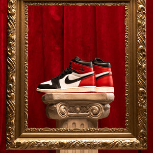 AIR JORDAN 1 RETRO HIGH OG 'BLACK TOE REIMAGINED' - WHITE/VARSITY RED