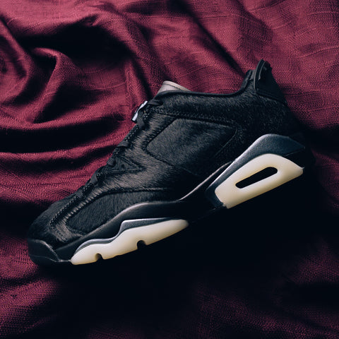 WOMEN'S AIR JORDAN 6 RETRO LOW 'BLACKOUT' - BLACK/BLACK